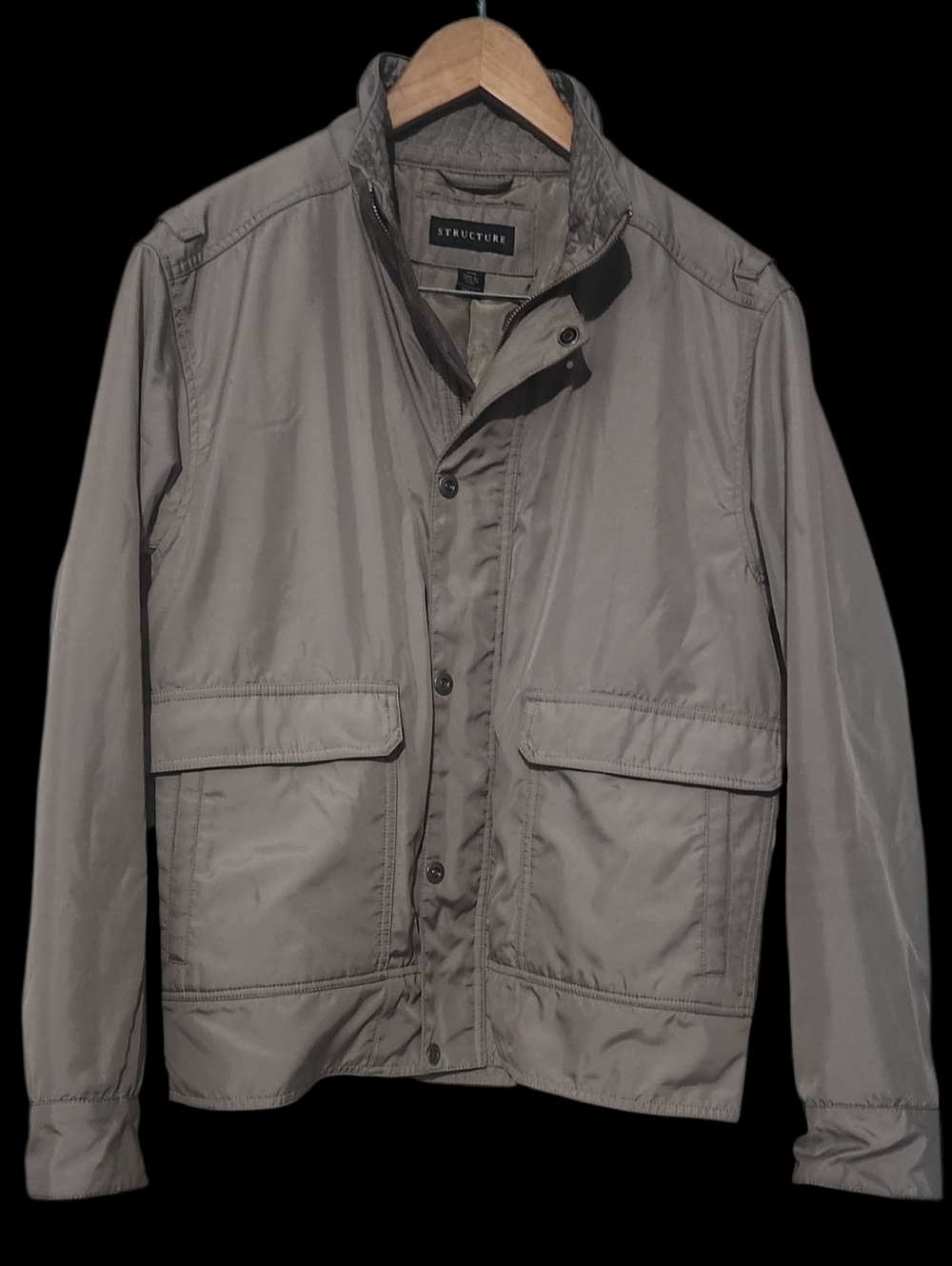 Structure Men's Light Olive Green Casual Field Jacket